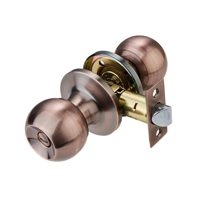 Antique Copper Tubular Knob Lock