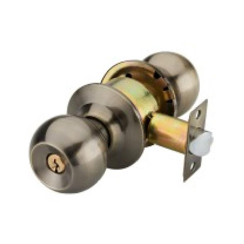 Stainless Steel Brushed - SS Cylindrical Knob Door Lock