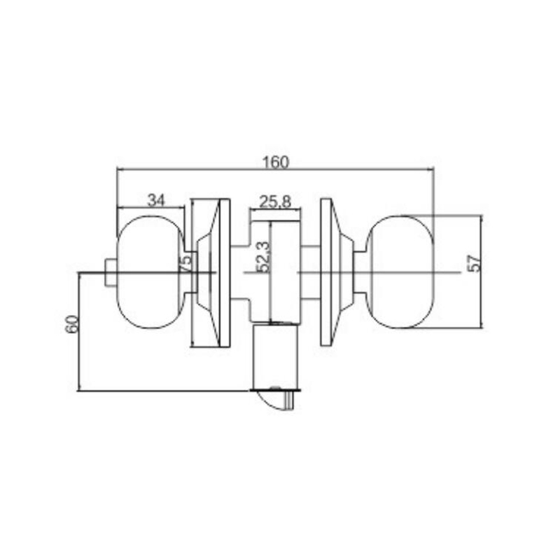 Ball Type Knob Privacy Lock For Bathroom Using