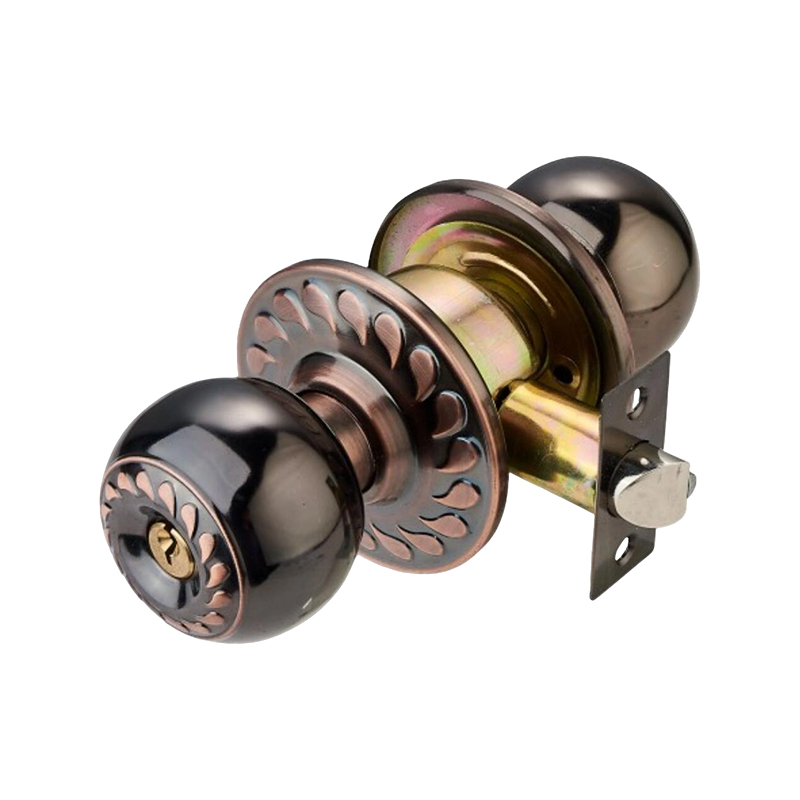 Gunmetal Black & Reddish Bronze Ring Texture — AC/BN Cylindrical Knob Lock