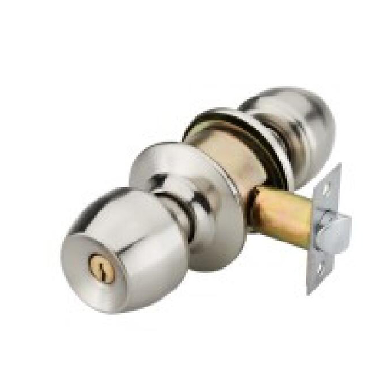 Wood Grain / Gold-tone (TM/GP) Cylindrical Knob Lock