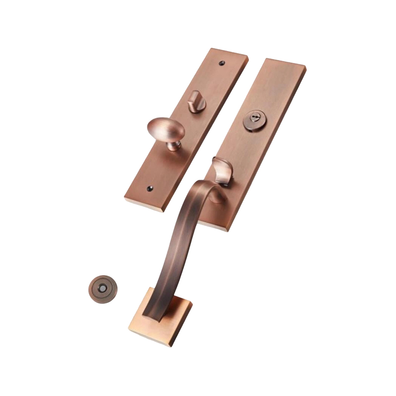 9809M-06 Single Brass Matte Brass Mortise Lock for Villas