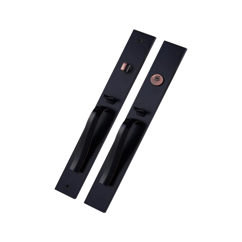 9809XL-06 Double-Pull Black Brass Mortise Lock for Villas