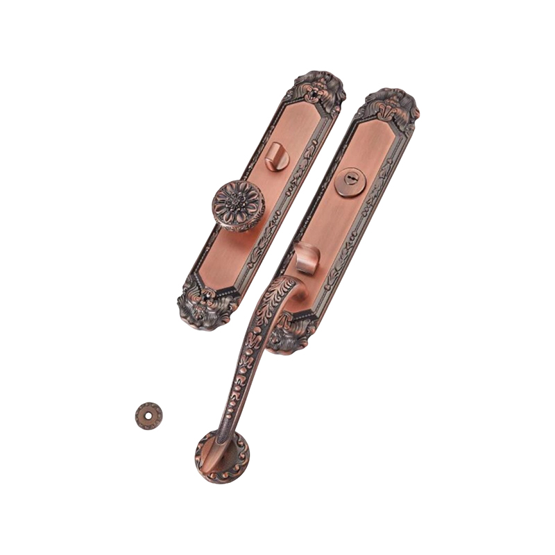 9801M-01 Single Pull Matte Brass Mortise Lock for Villas