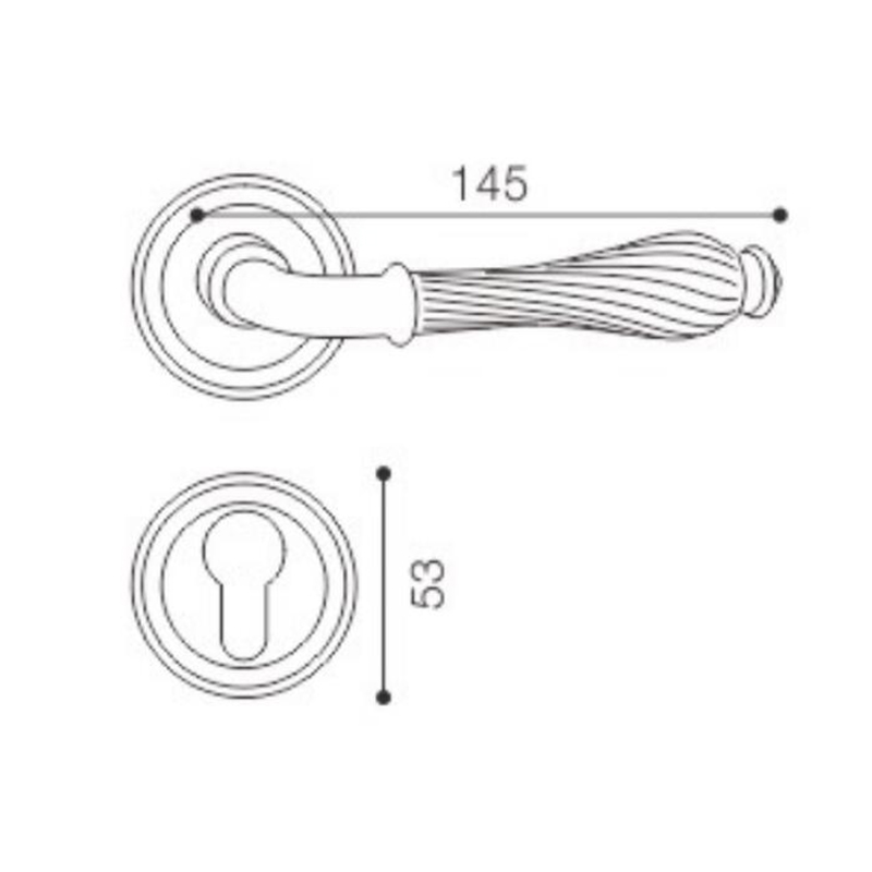 BR5-2333 GP Pure Copper Door Handles & Levers